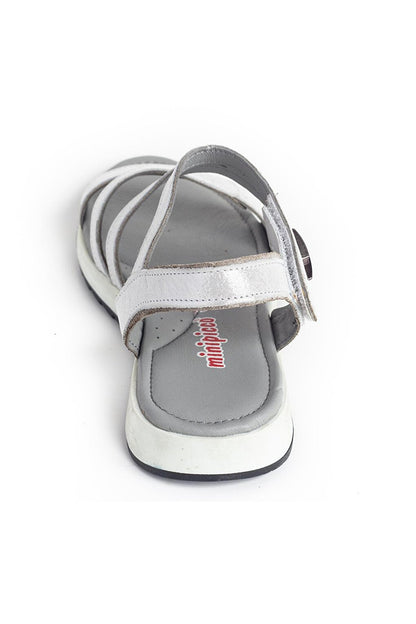 Girl's White Leather healthy Supported Children's Sandals