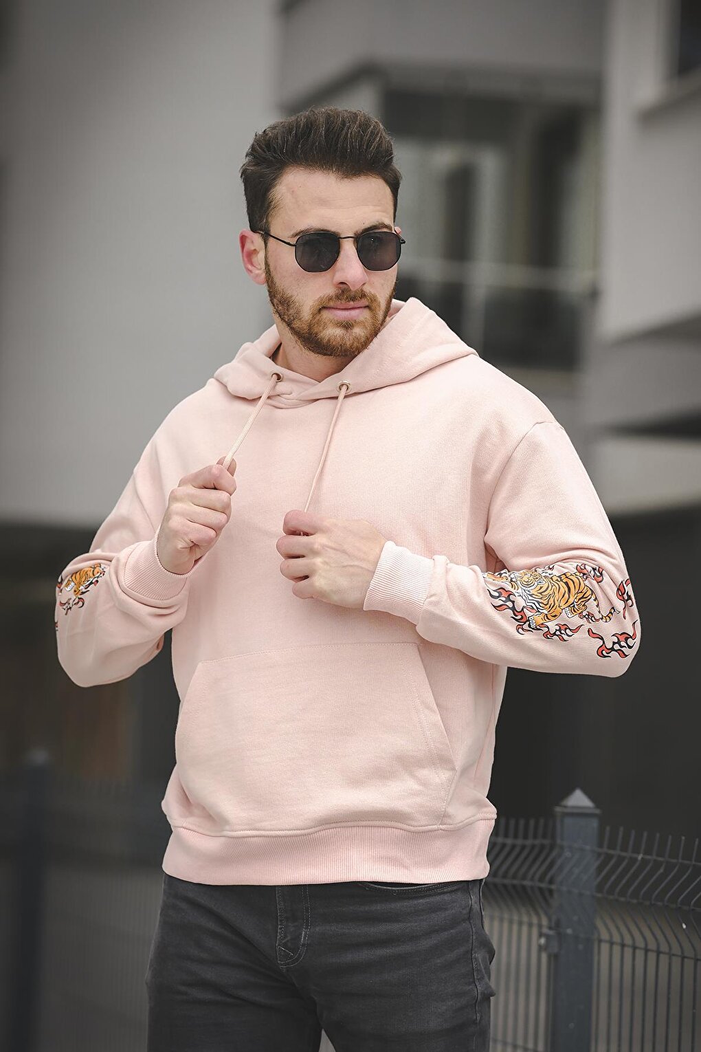 Brendan Three Thread Unraised Sleeve Printed Men's Sweatshirt