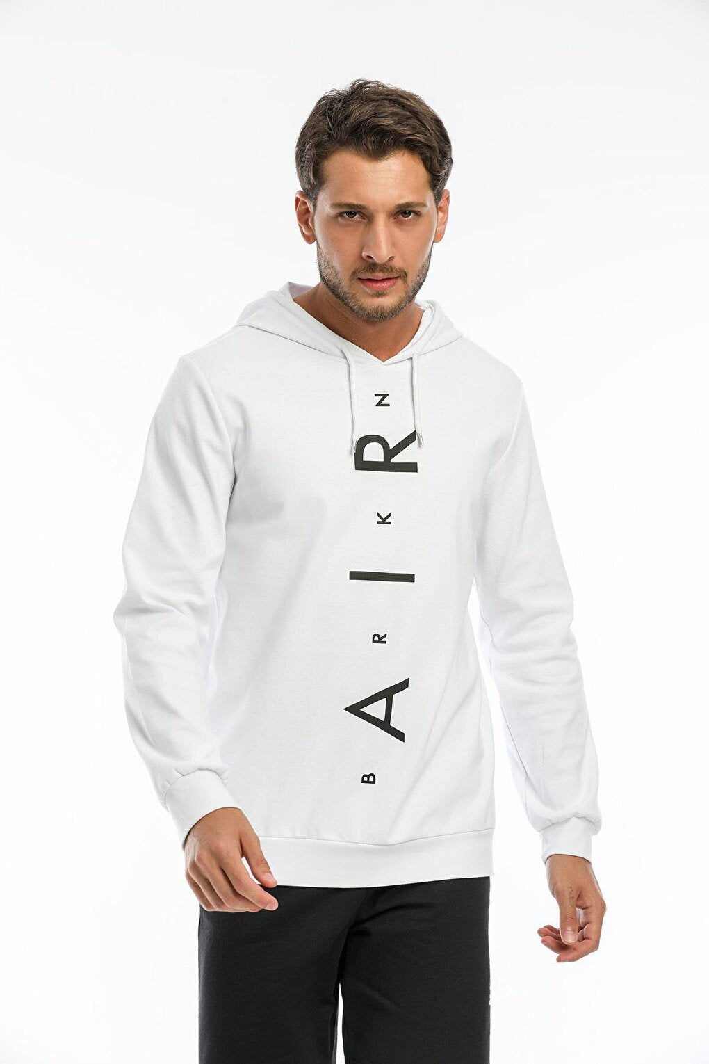 Men's Hooded Regular Air Printed Thin Sweatshirt SPR22SW104