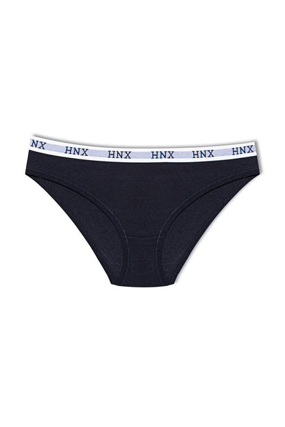 Cotton Basic Women's Panties with Lettering on the Waist