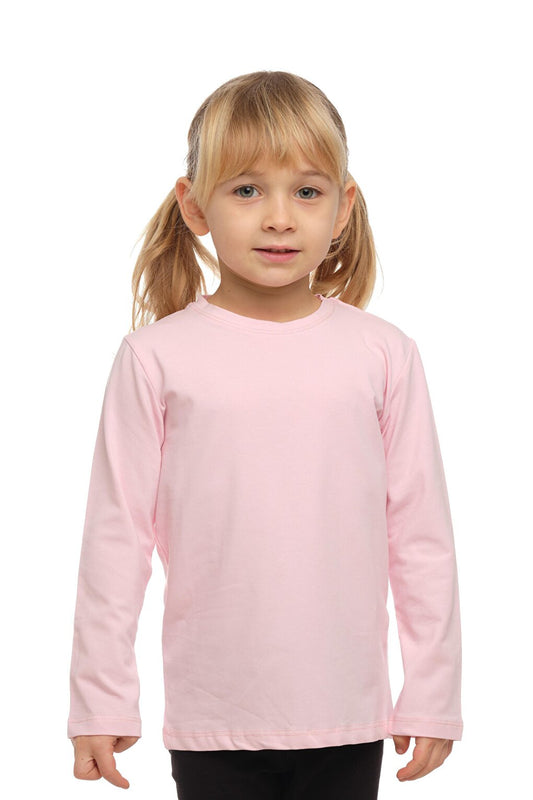 Pink Unisex Crew Neck Long Sleeve T-Shirt