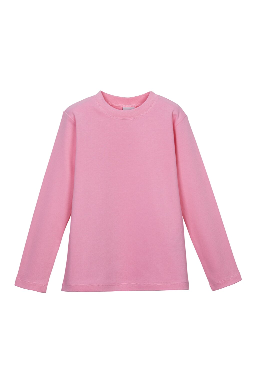 Pink Girl's Interlock Crew Neck Long Sleeve T-Shirt