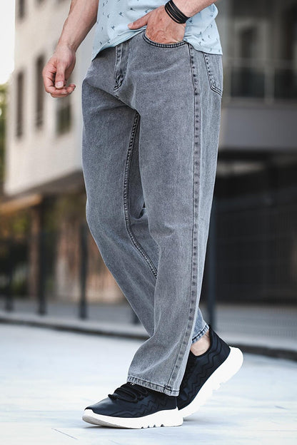 Cut Men's Jean Baggy Trousers