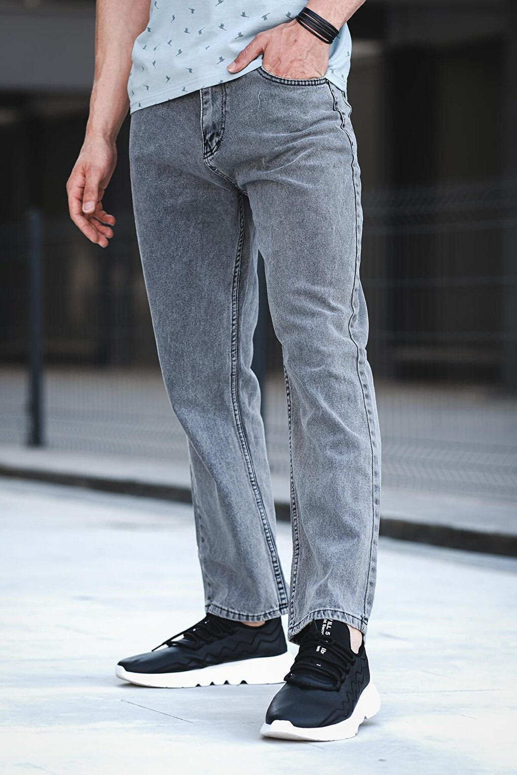 Cut Men's Jean Baggy Trousers