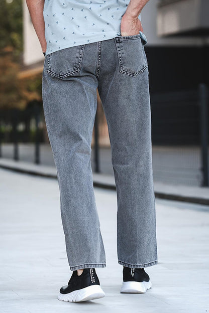 Cut Men's Jean Baggy Trousers