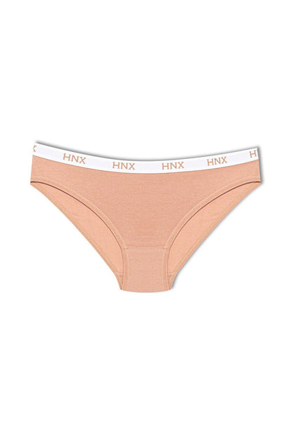 Cotton Basic Women's Panties with Lettering on the Waist