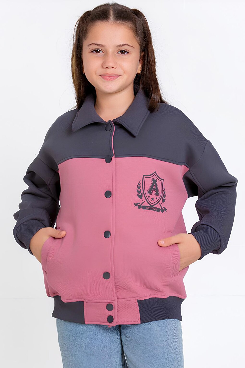 Girl's Pomegranate Flower College Jacket