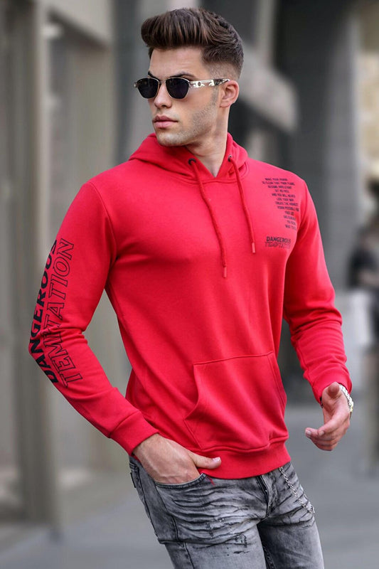 Red Printed Men's Sweatshirt 5313