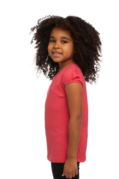 Pomegranate Flower Girl's Short Sleeve Basic T-Shirt