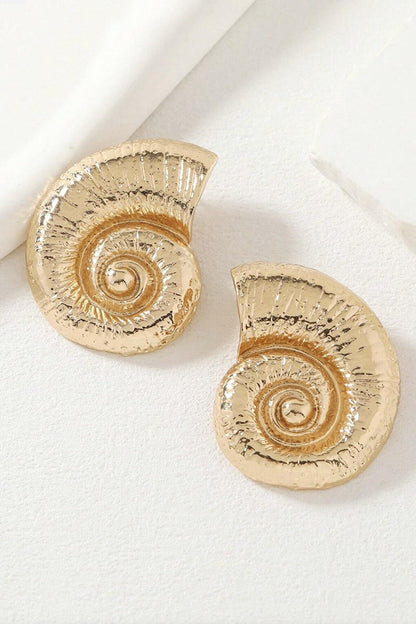 Gold Plated Seashell Mussel Women's Earrings