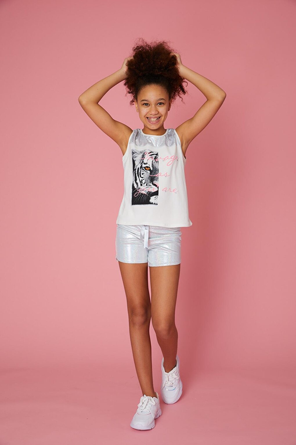 Girl's Tiger Print T-Shirt