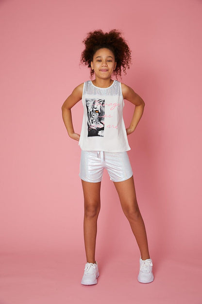 Girl's Tiger Print T-Shirt