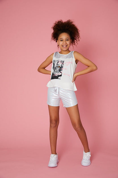 Girl's Tiger Print T-Shirt