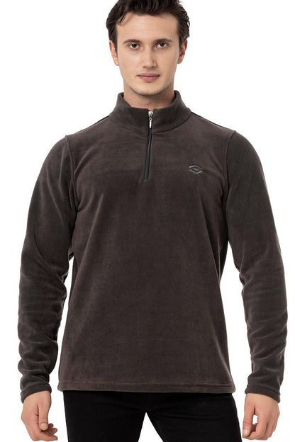 Half Zipper Anthracite Men's Fleece M1517TA