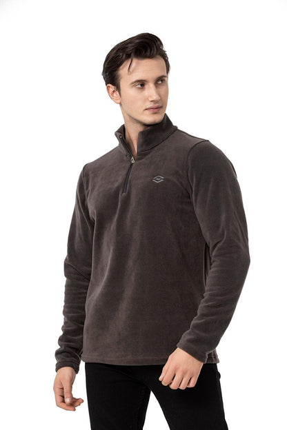 Half Zipper Anthracite Men's Fleece M1517TA