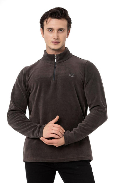 Half Zipper Anthracite Men's Fleece M1517TA