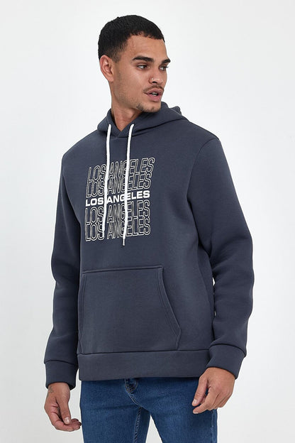 Men's Hooded Comfortable In-mold Fleece 3 thread Los Angeles Printed SweatShirt spr24sw10