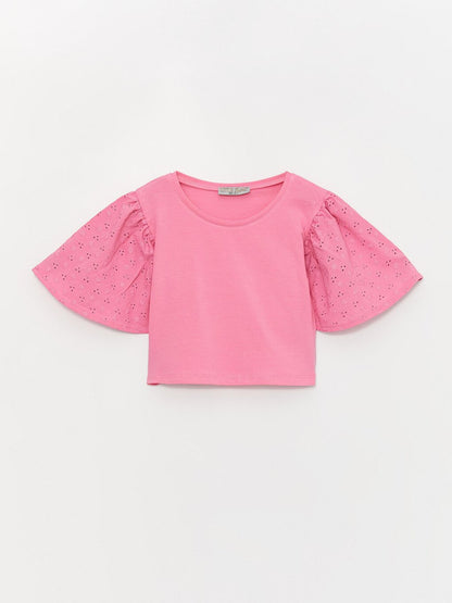 Girl's Lace Sleeve T-Shirt