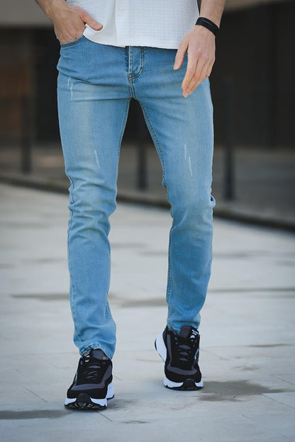 Slim Fit Lycra Washed Men's Jean Trousers