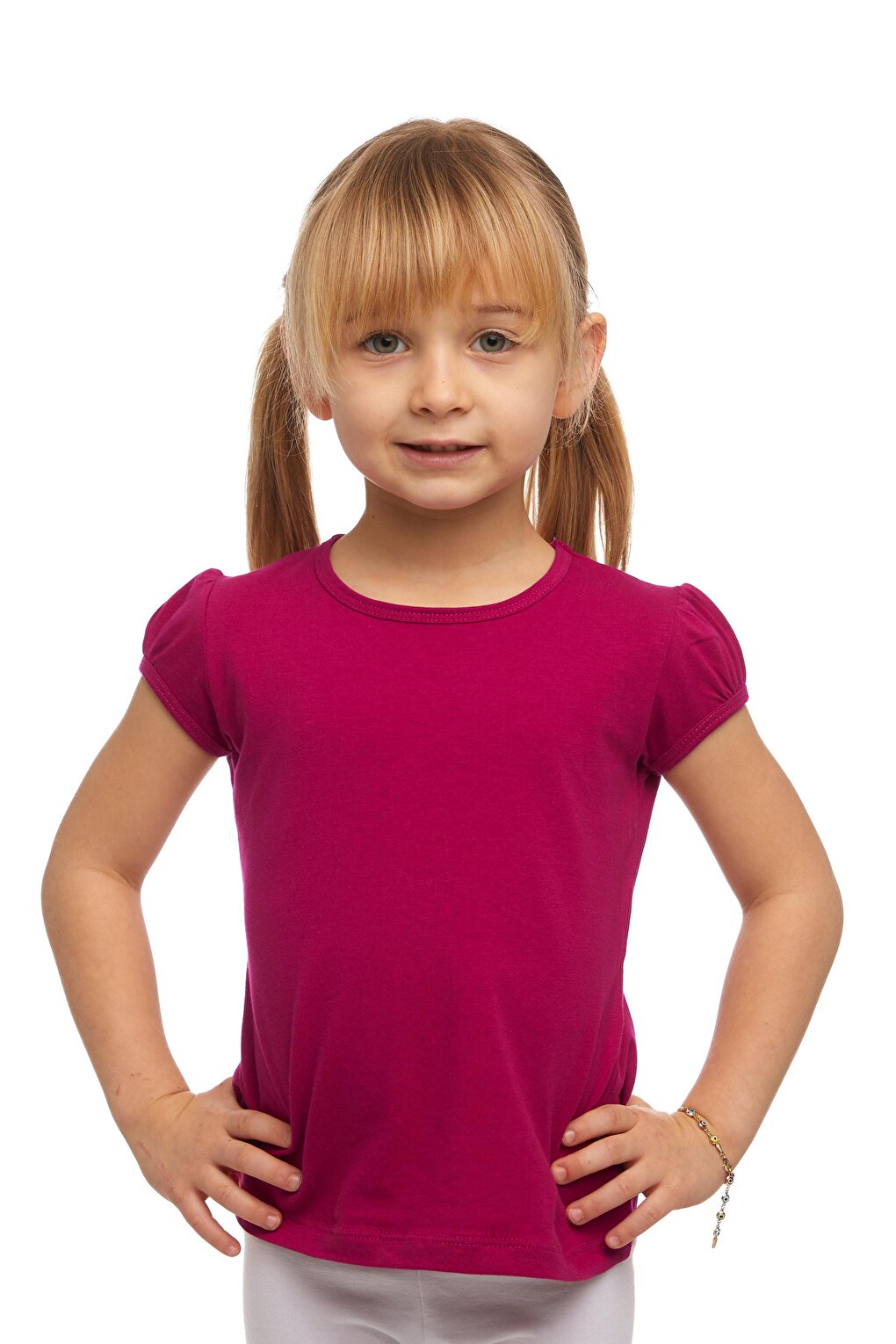 Plum Girl's Short Sleeve Basic T-Shirt