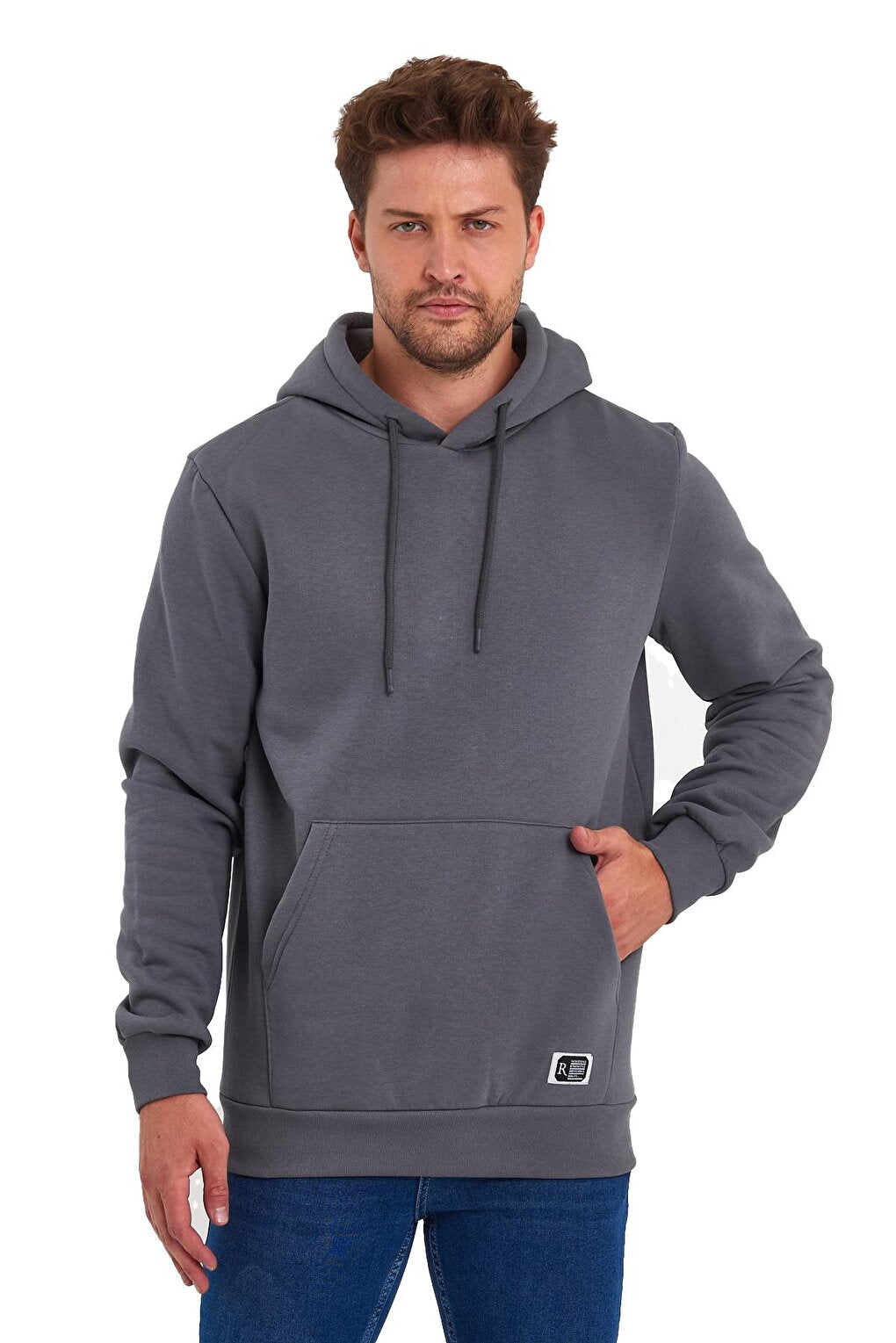 3 Thread Raised Hooded Men's Sweatshirt