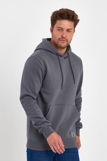 3 Thread Raised Hooded Men's Sweatshirt