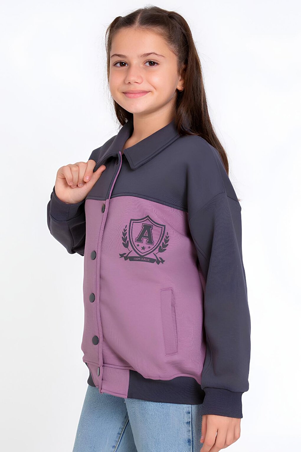 Girl's Plum College Jacket