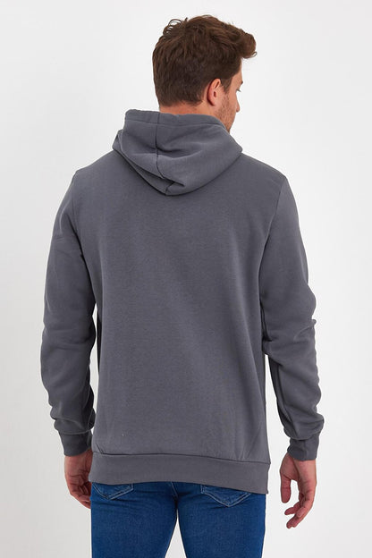 3 Thread Raised Hooded Men's Sweatshirt