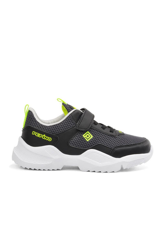 Smoked-Black Velcro Boys' Sports Shoes 800