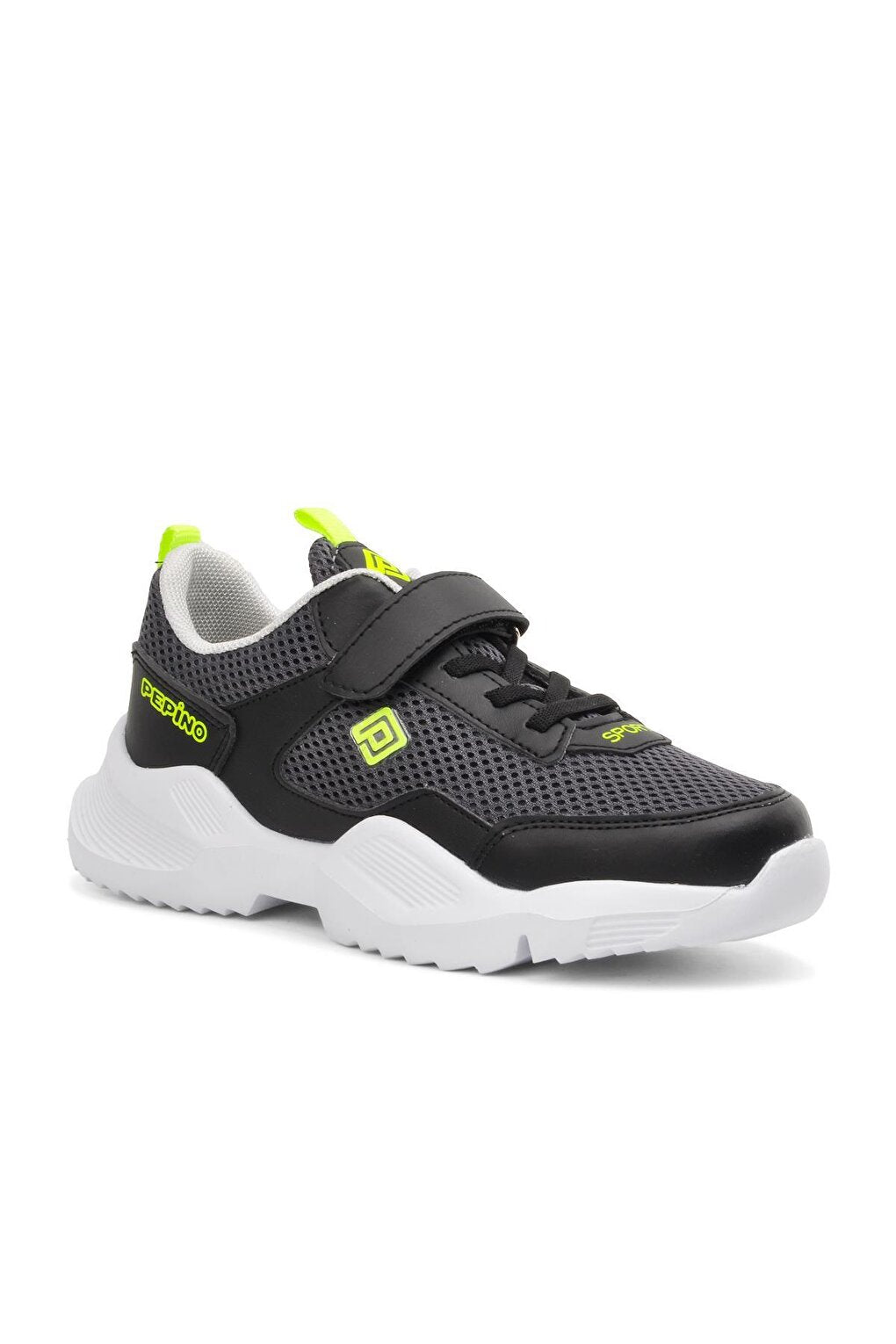 Smoked-Black Velcro Boys' Sports Shoes 800