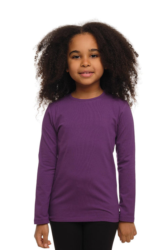 Purple Unisex Crew Neck Long Sleeve T-Shirt