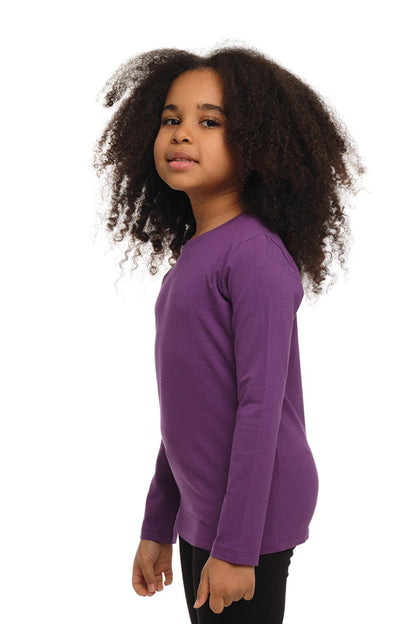 Purple Unisex Crew Neck Long Sleeve T-Shirt