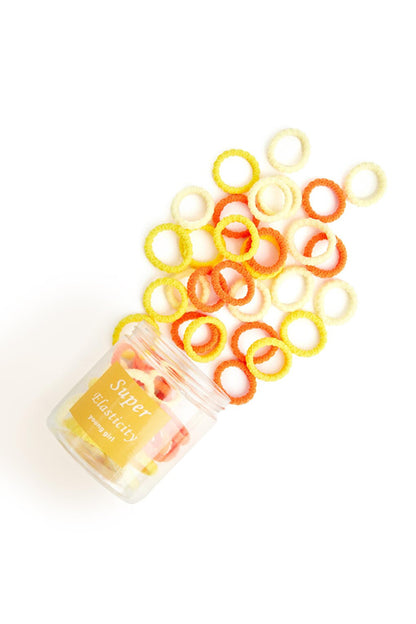 Jar Rubber Buckle 50 Pieces Yellow