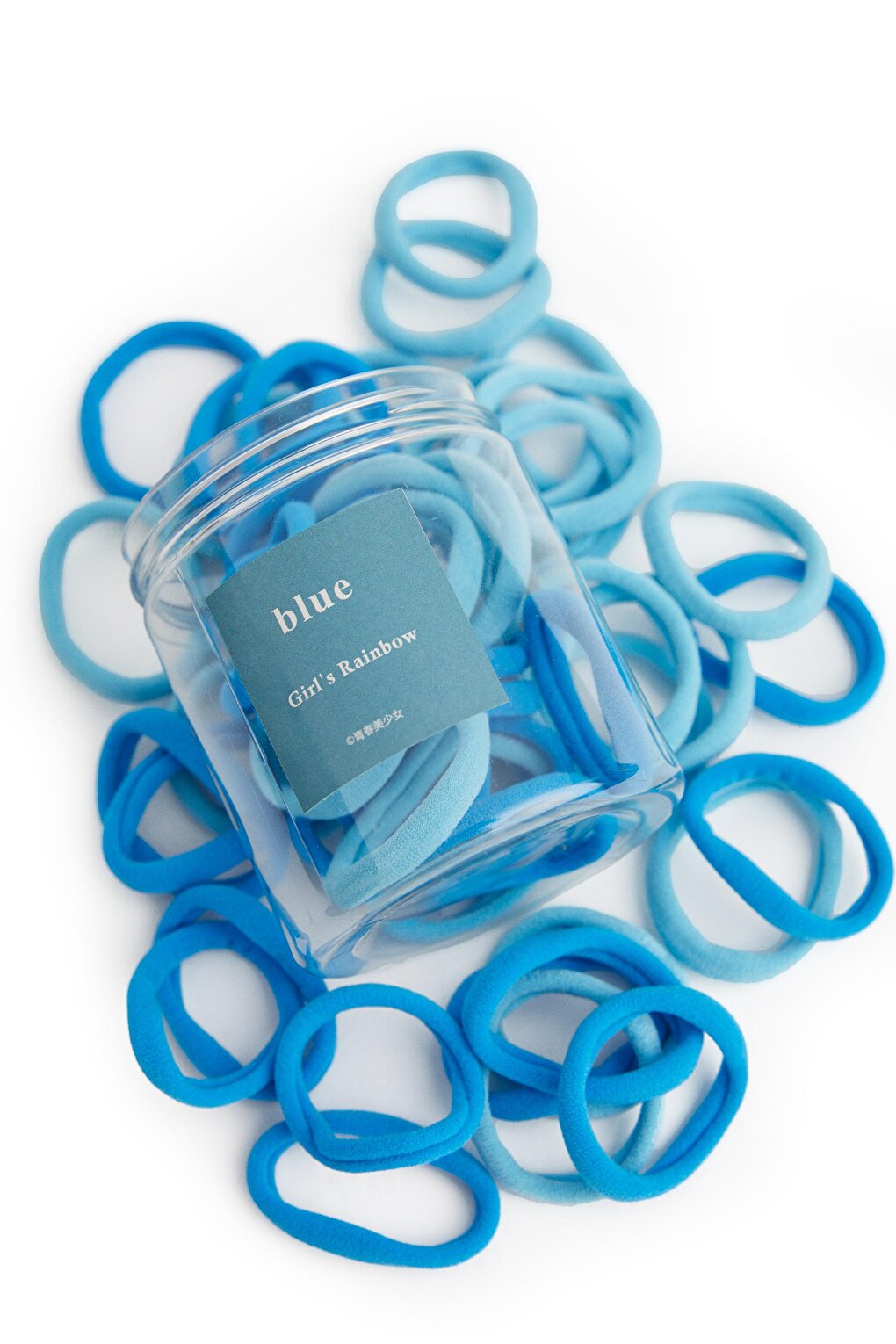 Jar Rubber Buckle 50 Pieces Blue