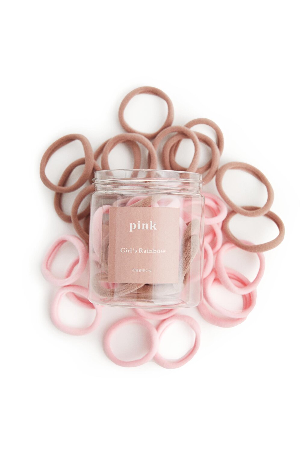 Jar Rubber Buckle 50 Pieces Pink