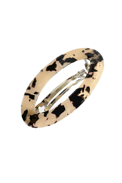 Luxury Acrylic Turtle Back Ellipse Automatic Hair Clip