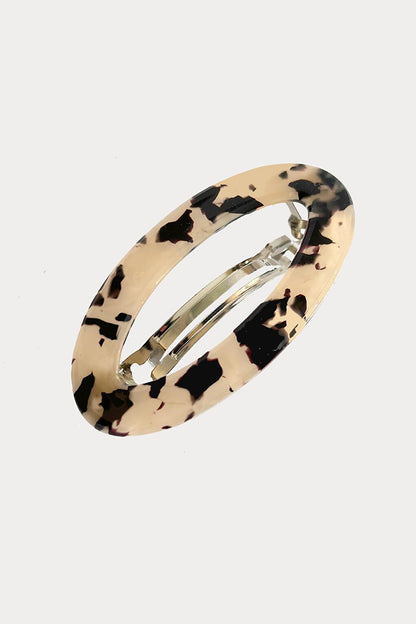 Luxury Acrylic Turtle Back Ellipse Automatic Hair Clip