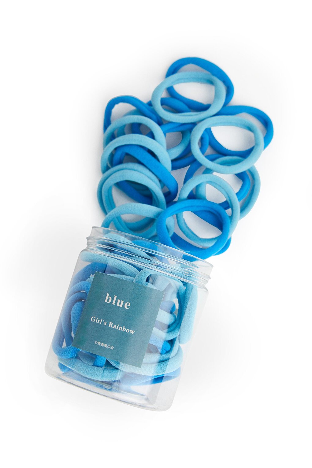 Jar Rubber Buckle 50 Pieces Blue