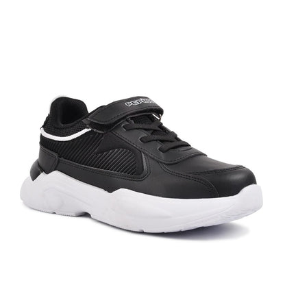 Black-White Velcro Boys' Sports Shoes 969-F