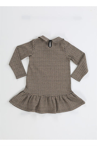 Unicorn Plaid Ruffle Girls Dress