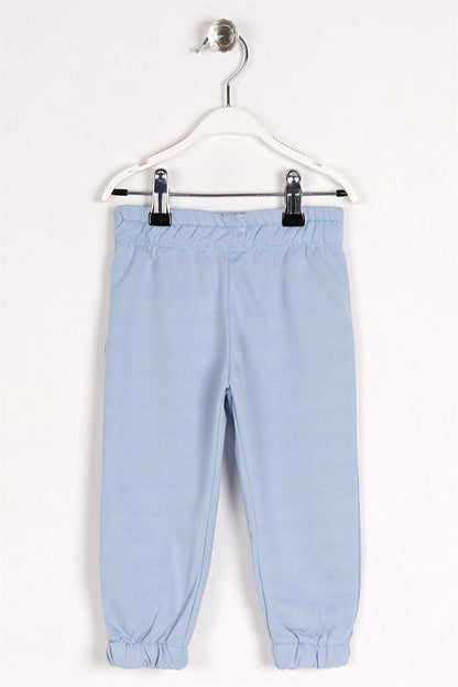 Children's Unisex Blue Colored Elastic Waist and Leg Sweatpants