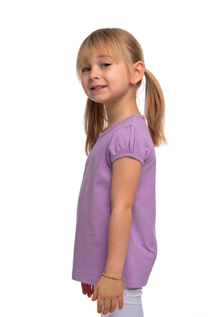 Lilac Girl's Short Sleeve Basic T-Shirt