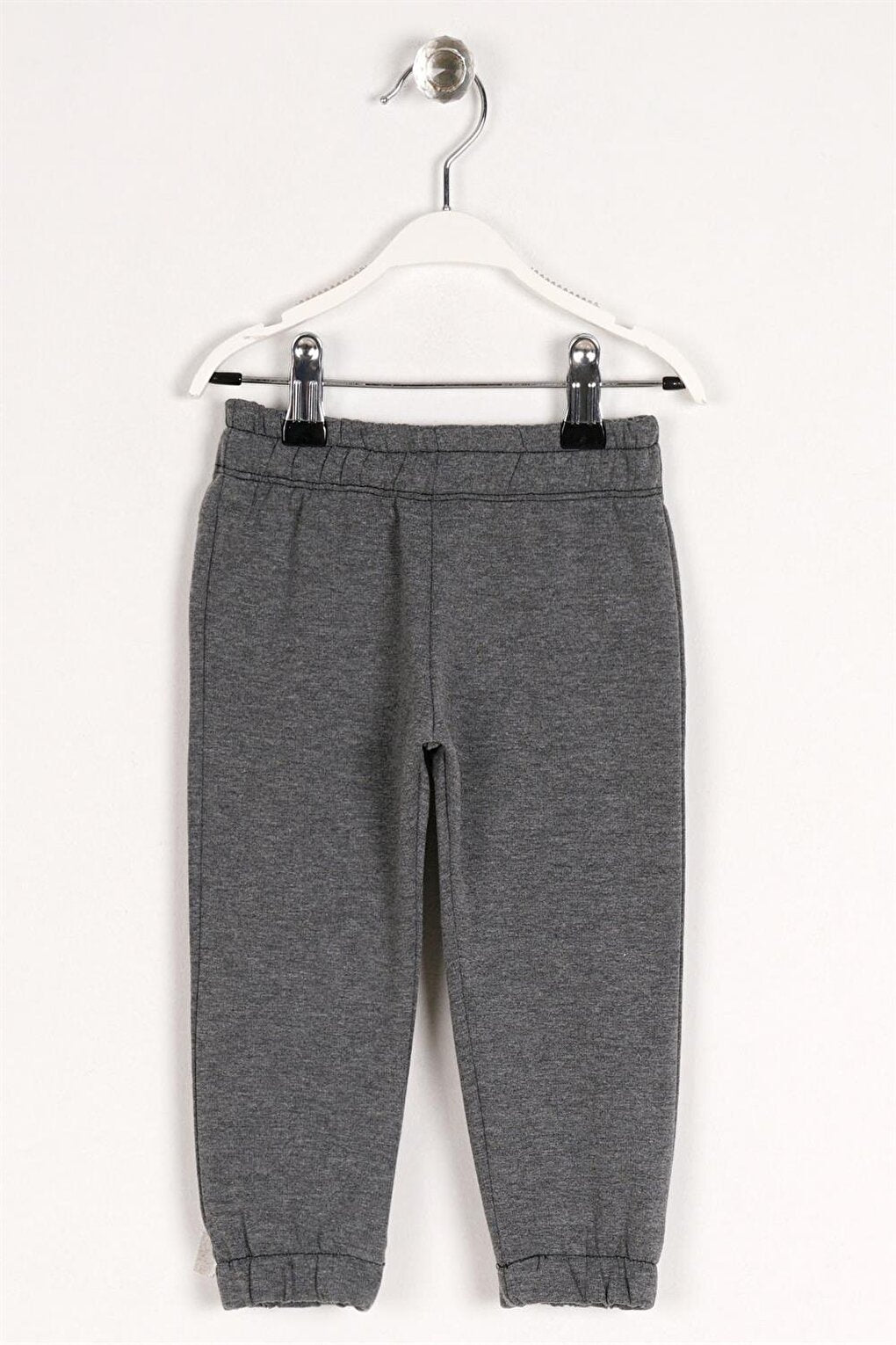 Children's Unisex Anthracite Colored Sweatpants with Elastic Waist and Cuff