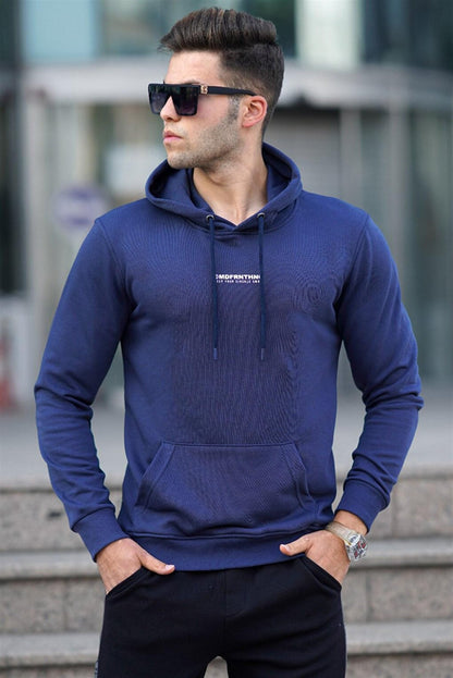 Navy Blue Printed Sweatshirt 5306