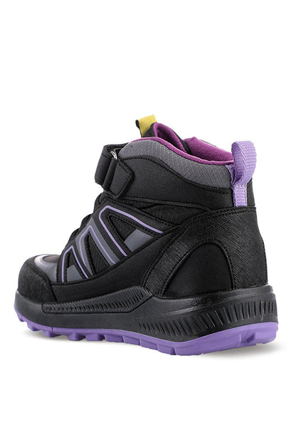 KEPHAS Unisex Kids Boots Black / Purple