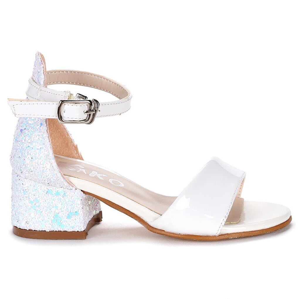 768 Ayna Çam Daily Girl's 3 Cm Heeled Sandals Shoes