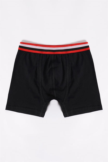 Boy's Black Colored 3 Pack Basic Cotton Boxers