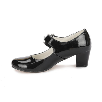 751 Patent Leather Daily Girl's 4 Cm Heel Ballerina Shoes