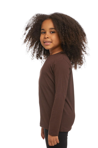 Brown Unisex Crew Neck Long Sleeve T-Shirt