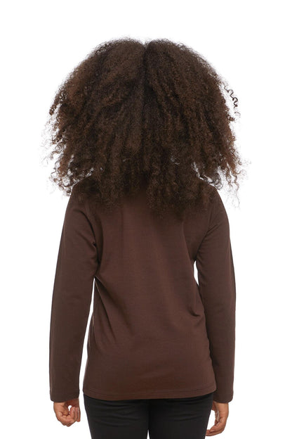 Brown Unisex Crew Neck Long Sleeve T-Shirt